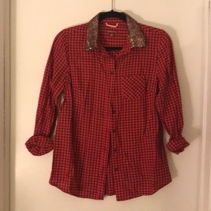 Checkered button down